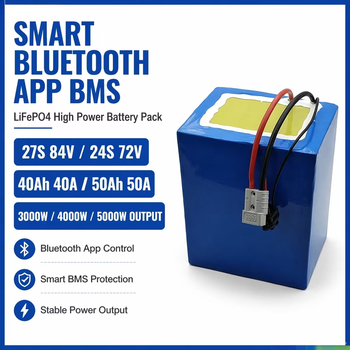 27S 84V 24S 72V 40Ah 40A 50Ah  - 84V 50A Smart Bms Bluetooth recension och pris