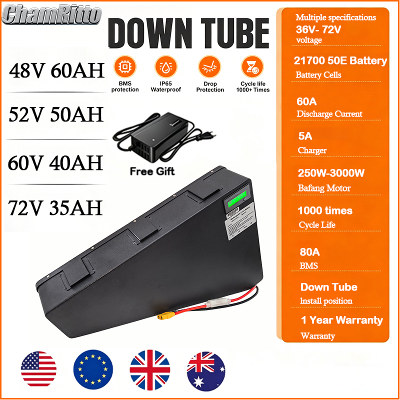 Electric Bicycle 60v 72v 3000w - 72V 50Ah 21700 Lithium Battery recension och pris
