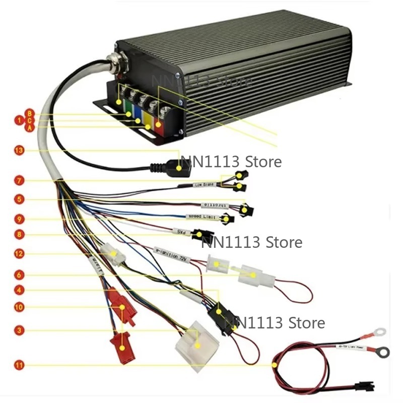 72V 100A 5000W Hall Sensor Sin - 72V 100A Sabvoton Controller recension och pris