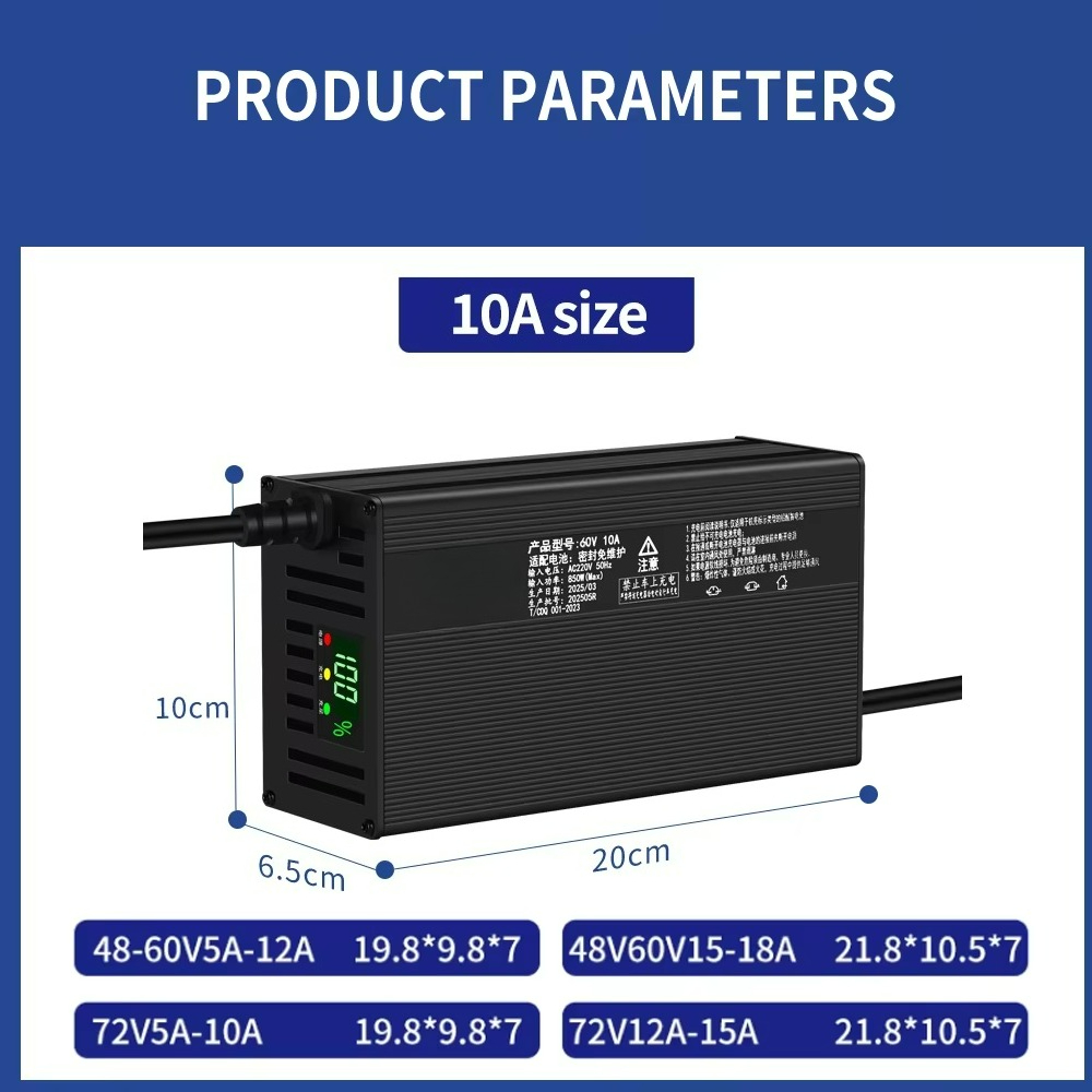 Aluminum Shell 48V, 60V, 72V L - 72V 15A Fast Charger recension och pris
